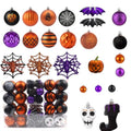 100pcs Halloween Shatterproof Ball Ornaments Set - Spooky Tree Decorations