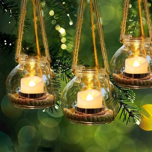 Cream White 6 Pack Flameless Votive Candles - Battery Operated, Flickering Light