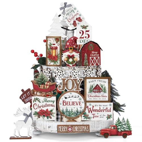 Vercraft Fall Halloween Christmas Tiered Tray Decor Set - Wonderful