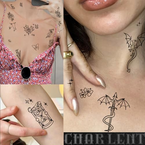 56 Sheets Waterproof Temporary Tattoos for Adults - Realistic & Easy to Remove