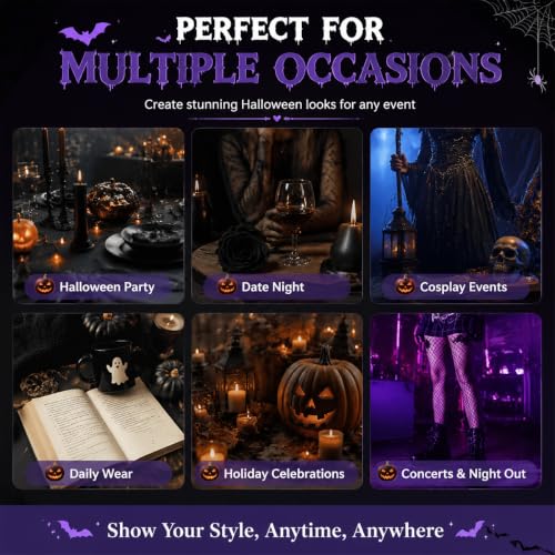 Halloween Press On Fake Nails Almond 3D Spider Web Red Black - Variation of THIS listing