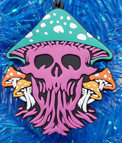 Shroom Mushroom Skull Ornament - Shatterproof Garden Decor, 3 Inches