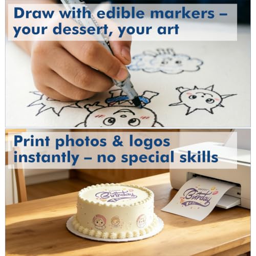 Edible Frosting Sheets 25pcs A4 Food-Grade Cake Decoration Printable