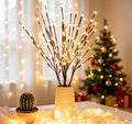 LED Branch Lights Battery Operated 30 Inch 20 Warm White Bulbs - 10 Pack, Flexible Willow Tree Filler