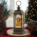 Lighted Angel Christmas Snow Globe Lantern with Music & Timer - 6-Angel