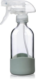Skiennix 8oz Clear Glass Spray Bottle - Refillable, Leakproof Design for Cleaning, Hair, Plants & Oils | Eco-Friendly, Adjustable Nozzle