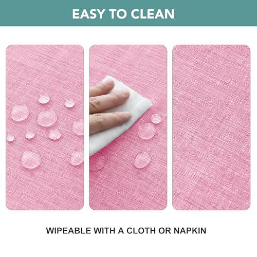 Pink Outdoor Tablecloth with Umbrella Hole - 60x120 Inch Rectangular