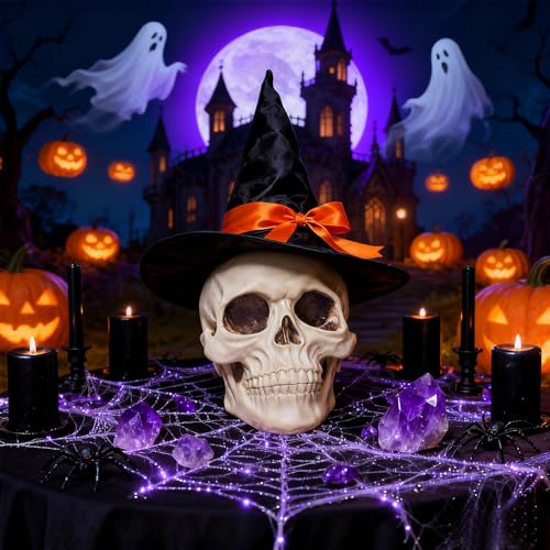 Life Size Human Skull Model - Halloween Decor, Medical & Educational Display