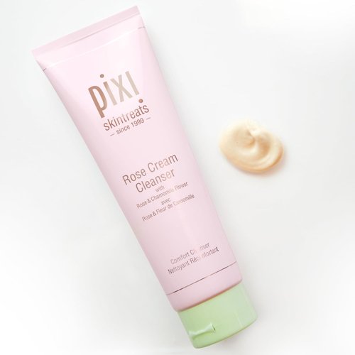 Pixi Beauty Rose Cream Cleanser - Mineral-Rich Soothing Formula with Rose Flower Oil | 135ml (4.57 Fl Oz)