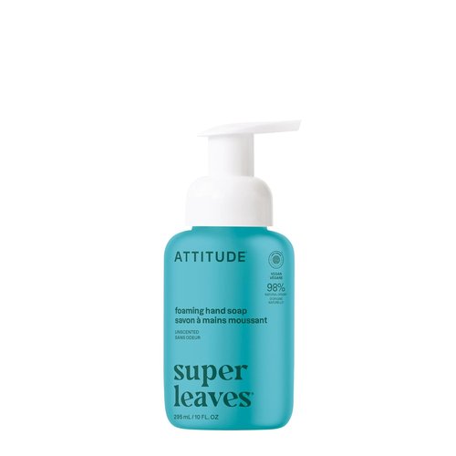 ATTITUDE Foaming Hand Soap - EWG Verified, Vegan & Cruelty-Free, Unscented, 10 Fl Oz