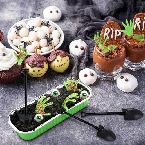 Halloween Zombie Hands Cake Decor Set - Green, 24 Pcs Cake Toppers & Supplies