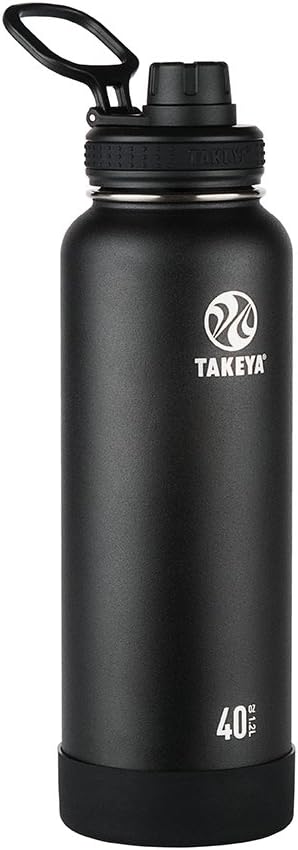 Takeya Actives 24 oz Stainless Steel Water Bottle - Insulated, Leakproof, Keeps Drinks Cold 24 Hrs | Bluestone