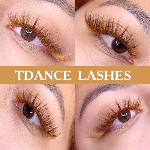 Colored Lash Extensions Light Brown D Curl 0.07mm 8-15mm Salon Use - Variation of Brown-0.07-D