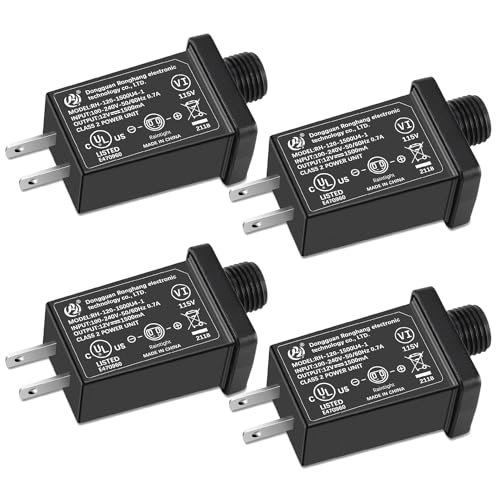 4-Pack 1.5A Yard Inflatable Power Adapter - US Plug for Christmas Halloween
