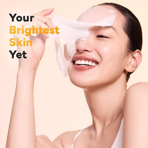 SAM’U PH Sensitive Tone Up Fit Face Mask - Radiance-Enhancing Vegan Sheet Mask with Glutathione & Niacinamide (5 Sheets)