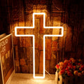 Neon Cross Sign for Bedroom Wall Decor - Jesus Christ Neon Light