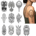 Ancient Egyptian Temporary Tattoos for Men Women - 10 Sheets, Realistic, Waterproof, Long-lasting
