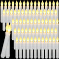 108 Pieces Flameless LED Taper Candles - White, Warm White Light, Safe Home Decor
