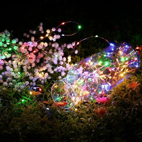 Multicolor LED Fairy Lights 16ft Battery Operated 2 Modes - 4 Pack