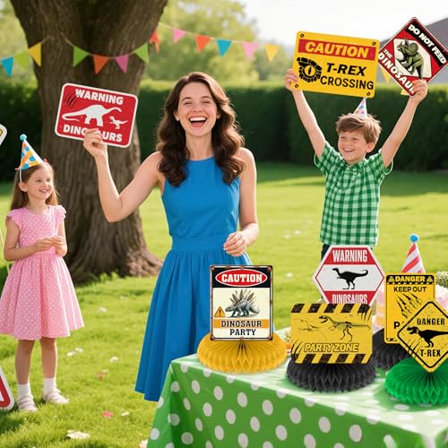 Dinosaur Party Decorations Honeycomb Centerpieces - Dinosaur Variation