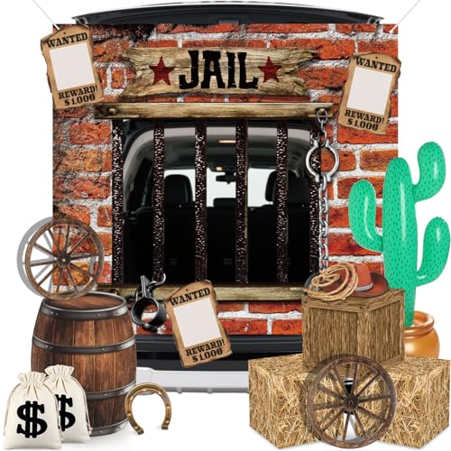 Soulchen Halloween Western Trunk or Treat Car Decorations Kit - Red Brick