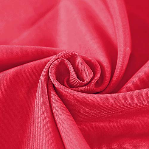 Red Cloth Napkins 17x17 Inch Washable Polyester Dinner Napkins - 100PCS, Elegant Tableware for Wedding & Events