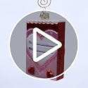 Conversation Hearts Candy Box Christmas Ornament - Handcrafted Glass Holiday Decor