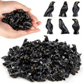 Mini Resin Crows Figurines Set - Halloween Decor, Gothic Garden & Haunted House Accessories