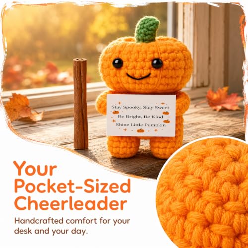 Mini Crochet Pumpkin Decor - Handmade Fall Halloween Thanksgiving Ornament