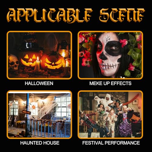 Face Painting Kit with Black White Red Gray - Halloween, Cosplay, SFX Makeup
