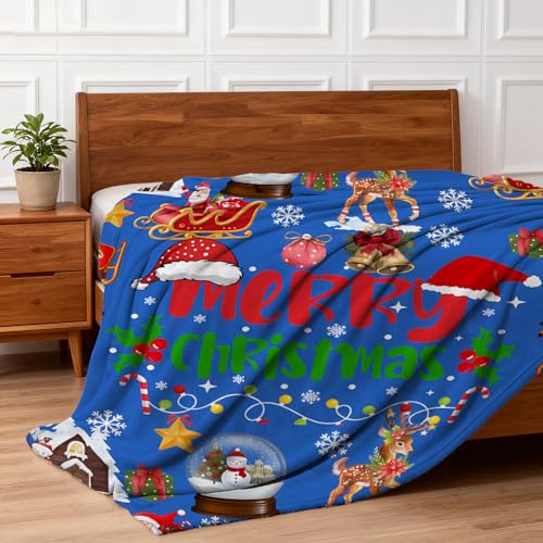 Christmas31 50x60 Inch Holiday Fleece Throw Blanket - Cute Christmas Blanket for Couch & Gift