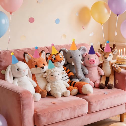 Colorful Mini Party Hats for Dolls, Pets, & Stuffed Animals - 6 Pack