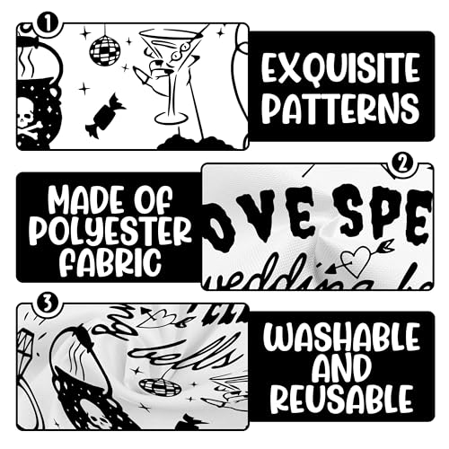 Wedding & Halloween Backdrop - Love Spells & Wedding Bells Decoration - 7x5ft Polyester
