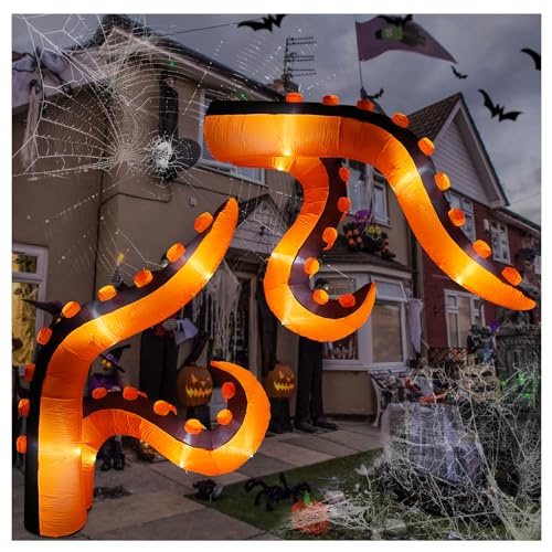 7 ft Inflatable Halloween Octopus Tentacle with LED Light - Indoor & Outdoor Decor