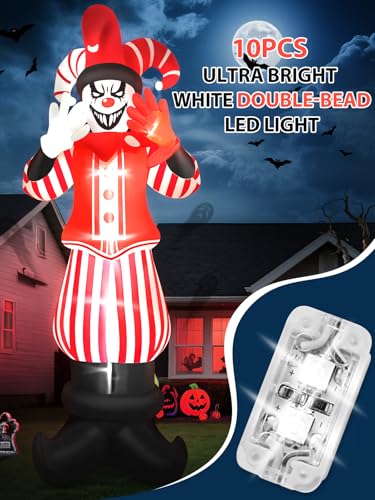 Inflatable Air Blower Replacement Set with 12V/3A Adapter & LED Lights - 2 Pack, Variation 2.5A/2P + 10 White Lamps