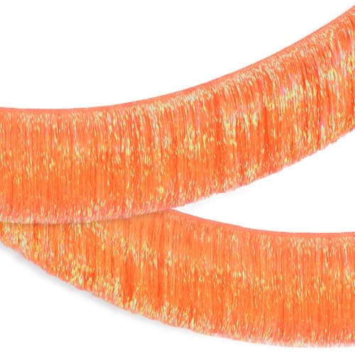 Orange Fringe Banner - 4 ft Party Garland for Birthday & Celebration Backdrops