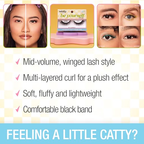 False Eyelashes - Dramatic Bold & Expressive Strip Lashes, Easy Application, Vibez Style - 1 Pair (Pack of 1)