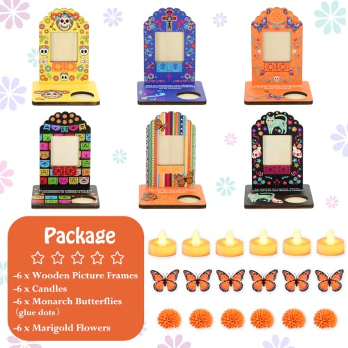 Dia De Los Muertos Decorations Altar Picture Frame Set - 6 pcs