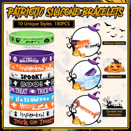Halloween Rubber & Snap Bracelets Bulk Pack - Festive Party Favors & Gifts