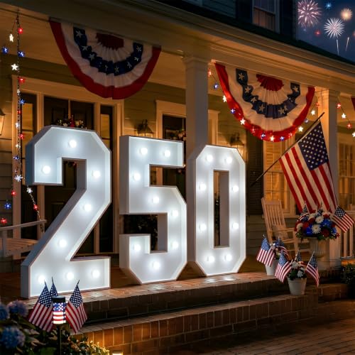 Imprsv Large Light Up Numbers 4FT - Number 2 Birthday Party Decoration
