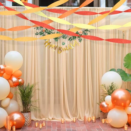 Party Streamers Set - 8 Rolls of Crepe Paper for Celebrations & DIY Decor