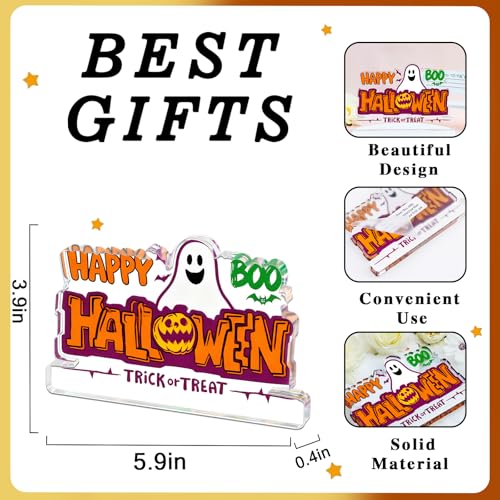 Halloween Ghost Decorations Acrylic Spooky Basket Gifts Indoor Decor