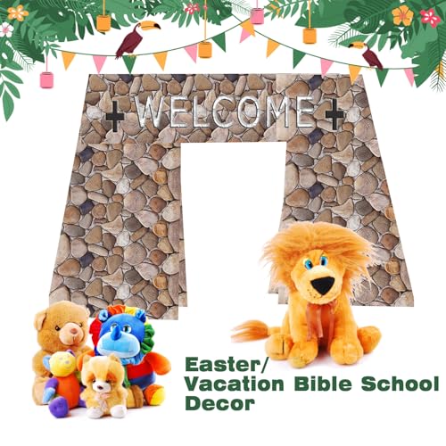 Cobblestone Tablecloth Roll 100 Ft x 54 in Disposable Plastic for Parties and Events - Variation: 1200" x 54"