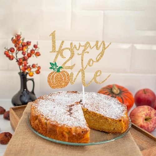 Fall Pumpkin Cake Topper for 6-Month Milestone - Autumn Celebration Decor