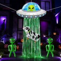 Alien Birthday Party Decorations Set UFO Inflatable Door Curtain & Balloons