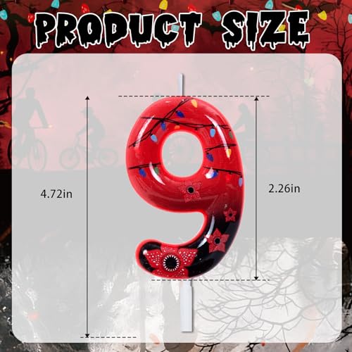Number 9 Birthday Cake Candle Topper - Retro Mystic Design, Small & Exquisite