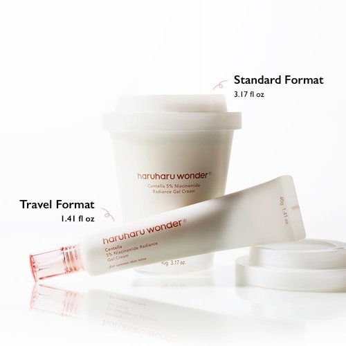 HARUHARU wonder Centella 5% Niacinamide Radiance Gel Cream, Reduces Fine Lines, Improves Skin Tone, Pore Minimizer, Hydrating & Soothing, For All Skin Types, 1.41 fl oz