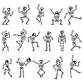 Halloween Refrigerator Magnets Skeleton Set - 16 Assorted Metal Stickers for Kitchen & Home Decor