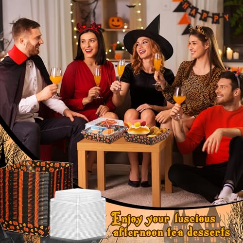 Halloween Pumpkin Candy Corn Charcuterie Boxes with Clear Lids - 50 Pack, Variation: Pumpkin Candy Corn