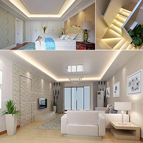 LED Light Strip 16.4ft Waterproof IP67 Dimmable 5054 1200 LEDs for Home & Outdoor Decoration - Warm White 3500K
